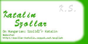 katalin szollar business card